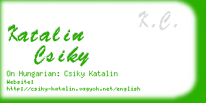 katalin csiky business card